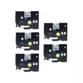 Brother TZ-221 / TZe-221, 9mm x 8m, kompatibilní (černý tisk / bílý podklad) 5-PACK