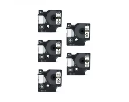 Kompatibilní páska s Dymo 45803, S0720830, 19mm x 7m, cerný tisk / bílý podklad 5-PACK