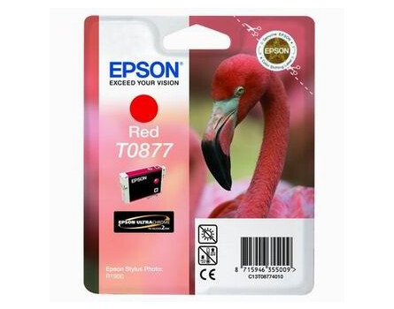  Inkoustová cartridge Epson Stylus Photo R1900, C13T08734010, červená,1*11,4ml, O